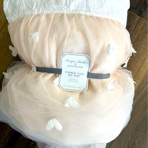POTTERY BARN KIDS Monique Lhuillier Ethereal Bed Skirt BLUSH PINK - FULL SIZE